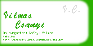 vilmos csanyi business card