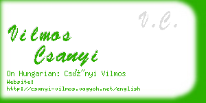 vilmos csanyi business card